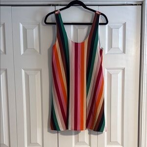 Karlie Vibrant Striped Sleeveless mini dress